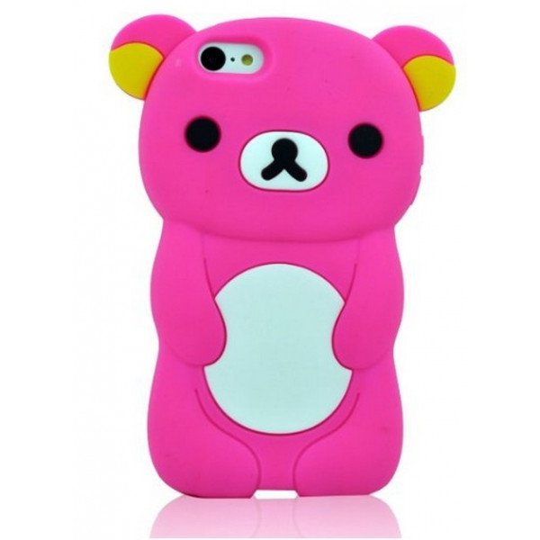 Wholesale iPhone 5 5S 3D Bear Case (Hot Pink)